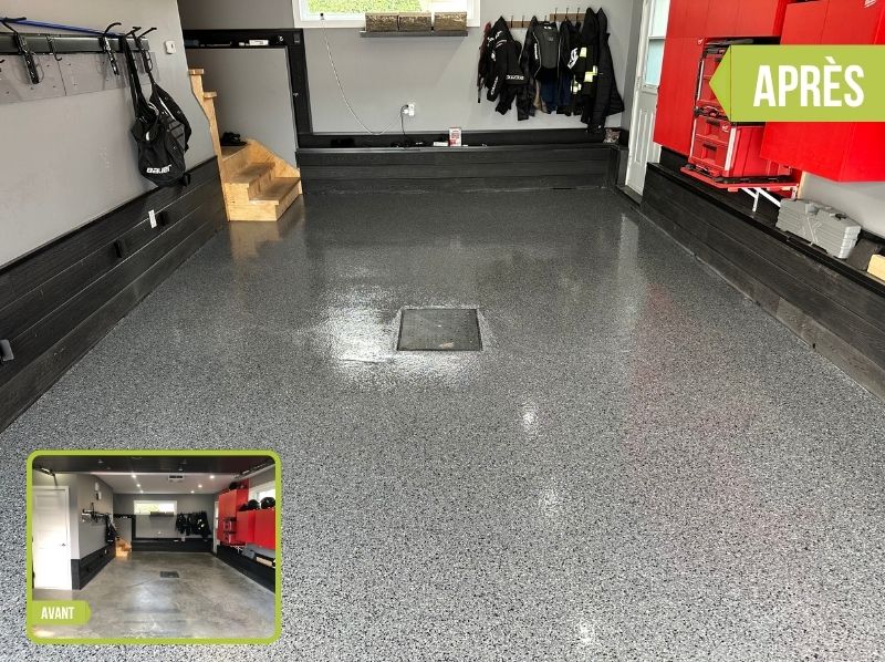 Plancher de garage en epoxy